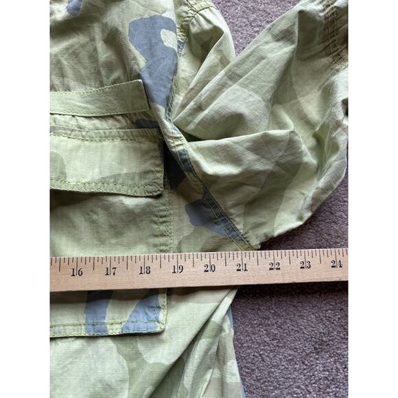Free People Womens Field Jacket Small Green Camo Utility Lead The Way OVERSIZED - Picture 4 of 6